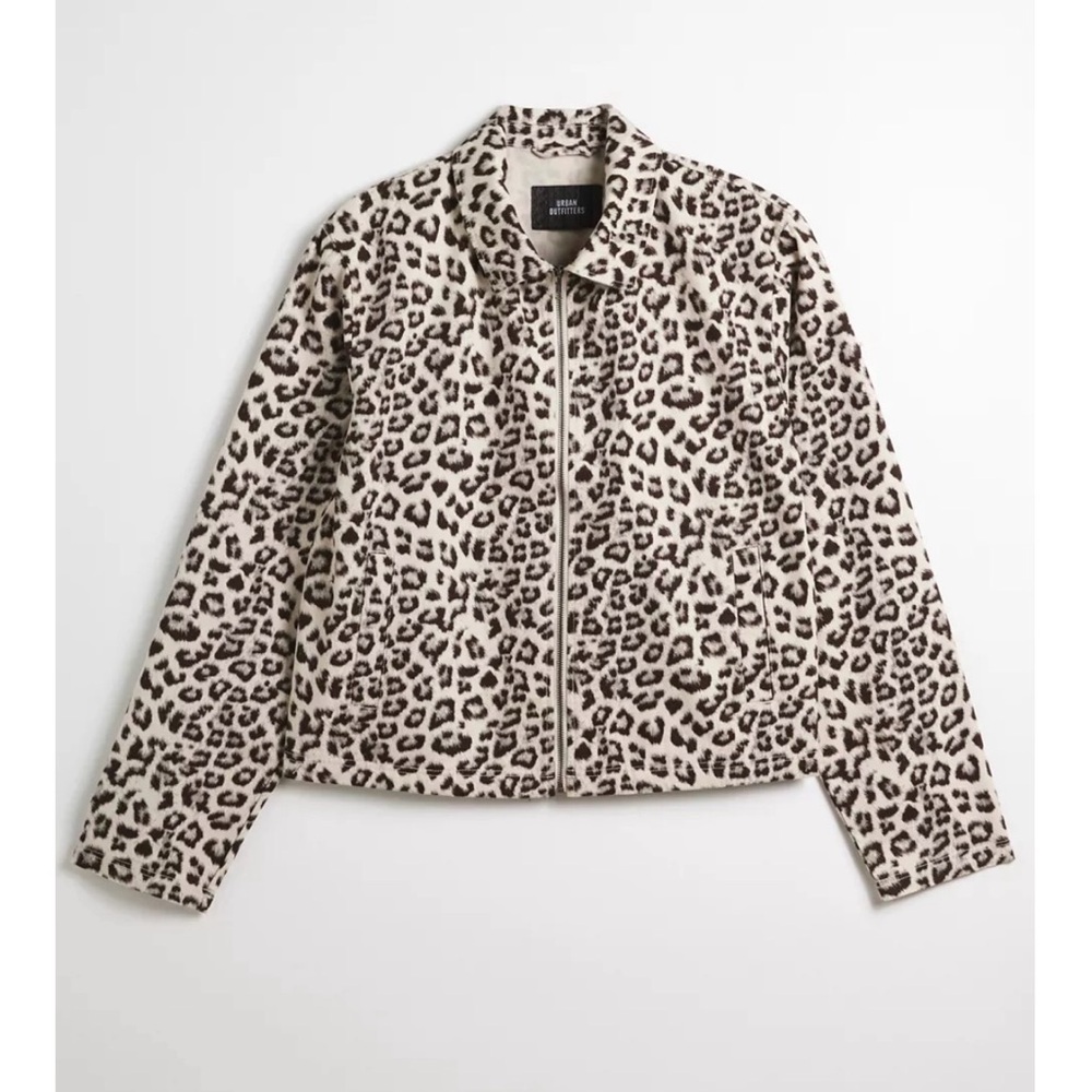 Urban Outfitters UO Fountain Beach Jacket leopard Cream Size Men’s L Women’s XL